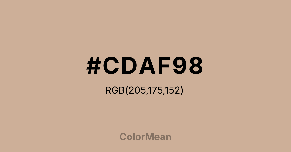 #CDAF98 color swatch