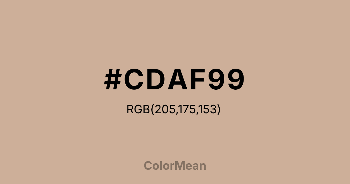#CDAF99 color swatch