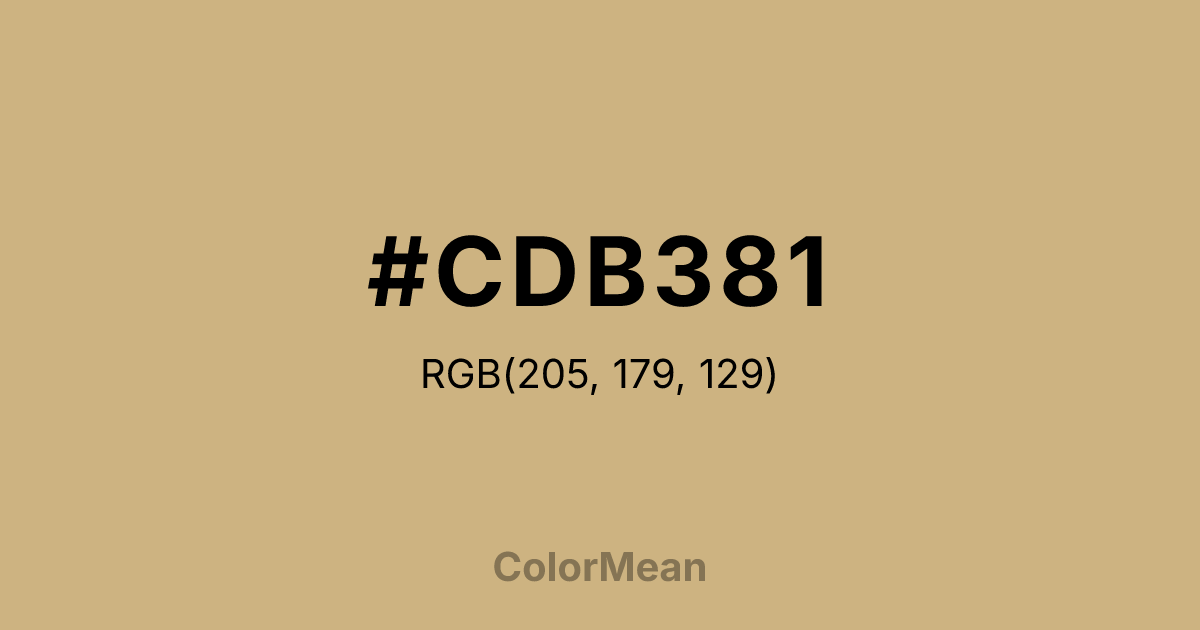 #CDB381 color swatch