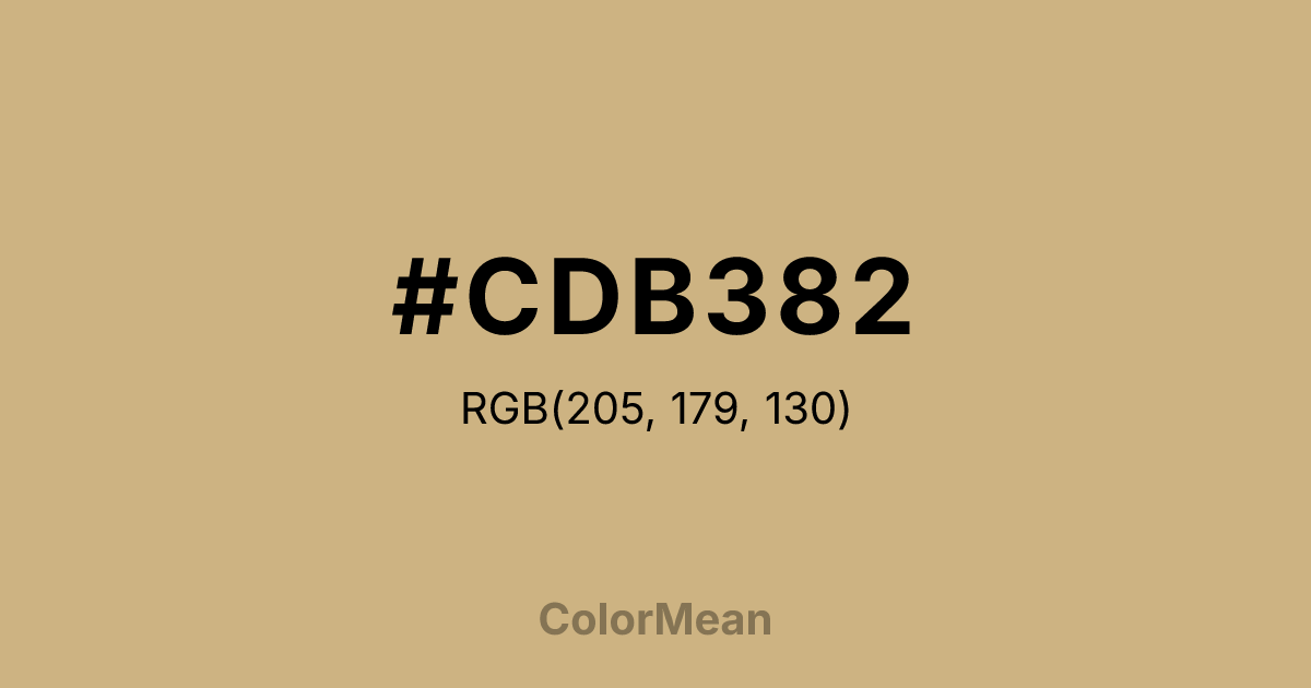 #CDB382 color swatch