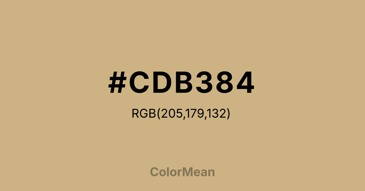 #CDB384 color swatch