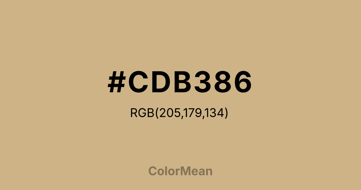 #CDB386 color swatch