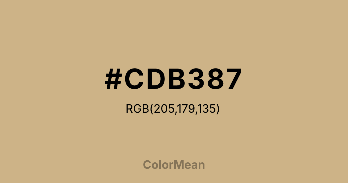 #CDB387 color swatch
