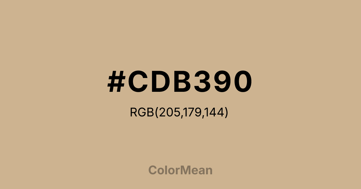 #CDB390 color swatch