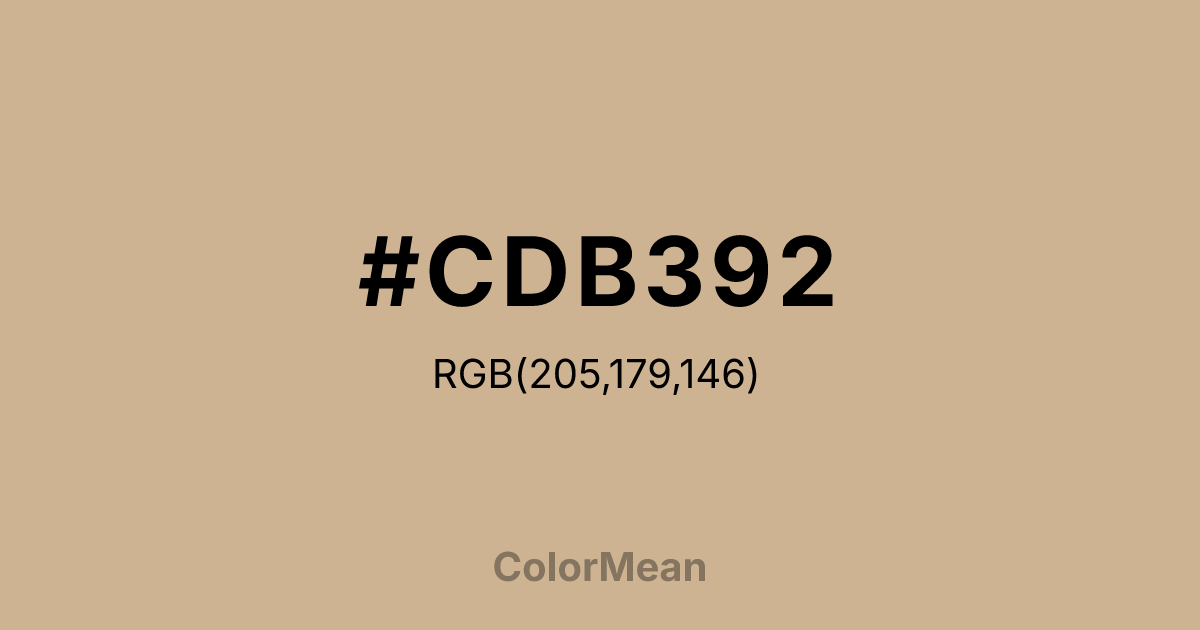 #CDB392 color swatch