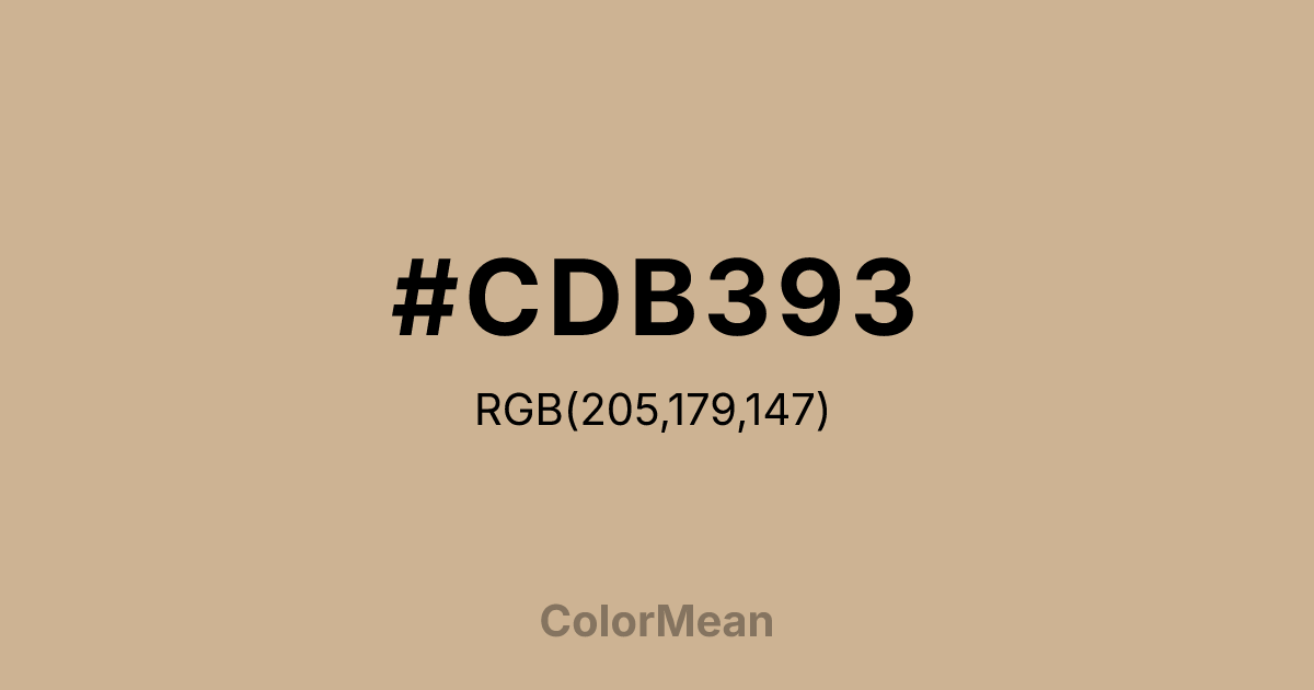 #CDB393 color swatch