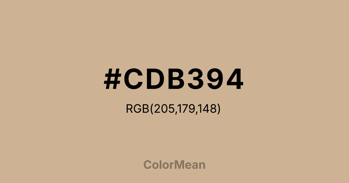 #CDB394 color swatch