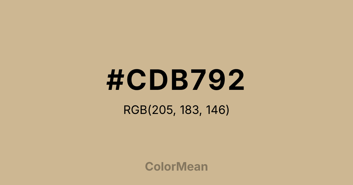 #CDB792 color swatch