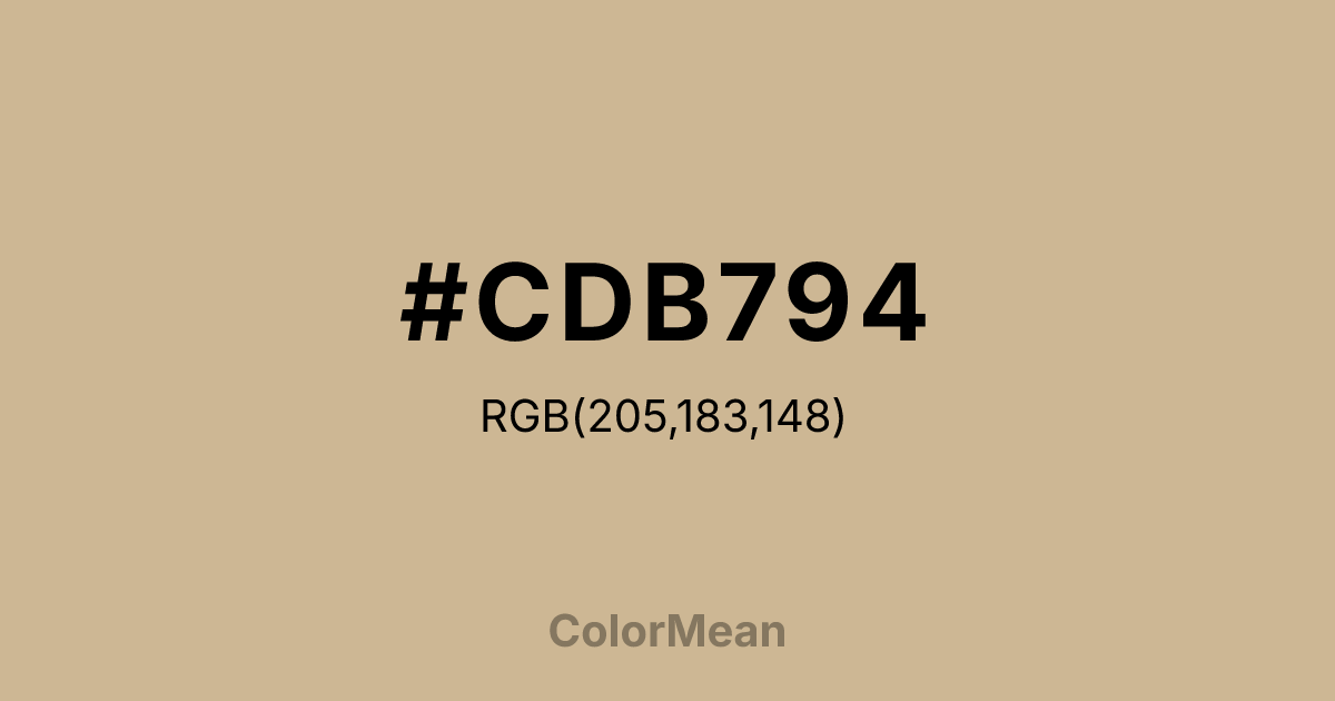 #CDB794 color swatch