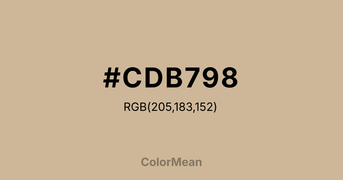 #CDB798 color swatch