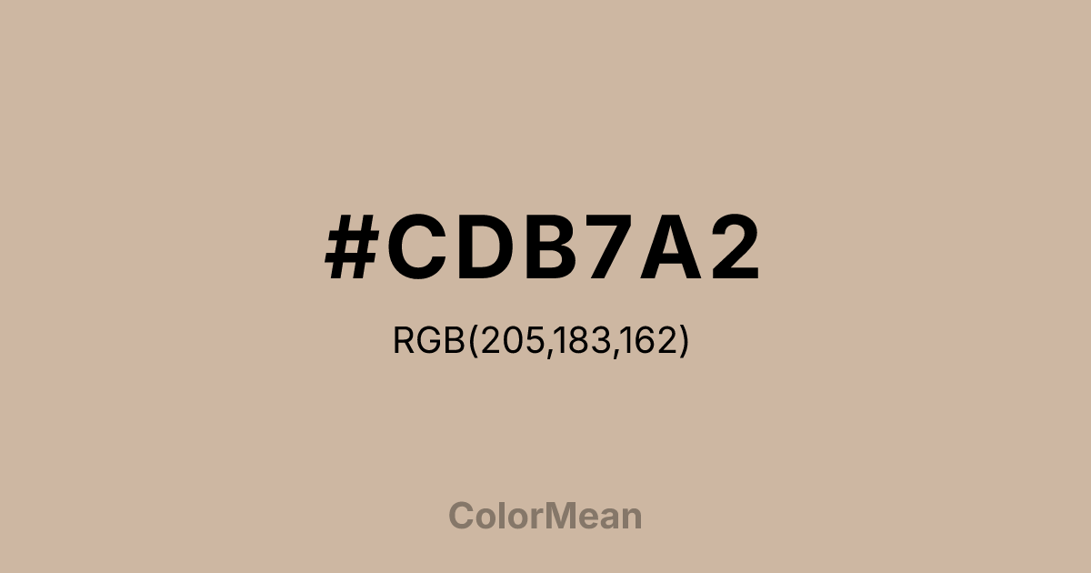 #CDB7A2 color swatch