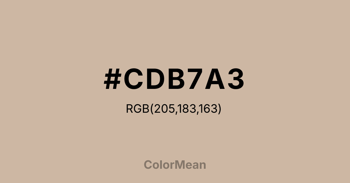 #CDB7A3 color swatch