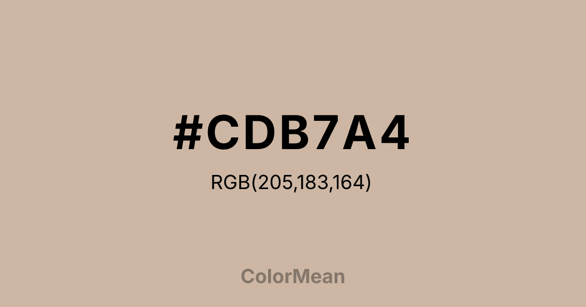 #CDB7A4 color swatch