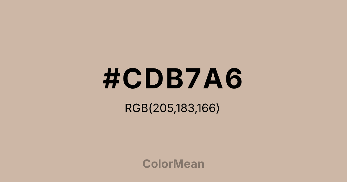 #CDB7A6 color swatch