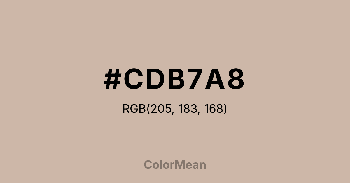 #CDB7A8 color swatch
