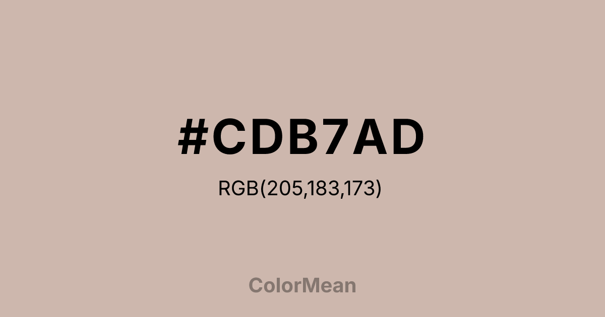 #CDB7AD color swatch
