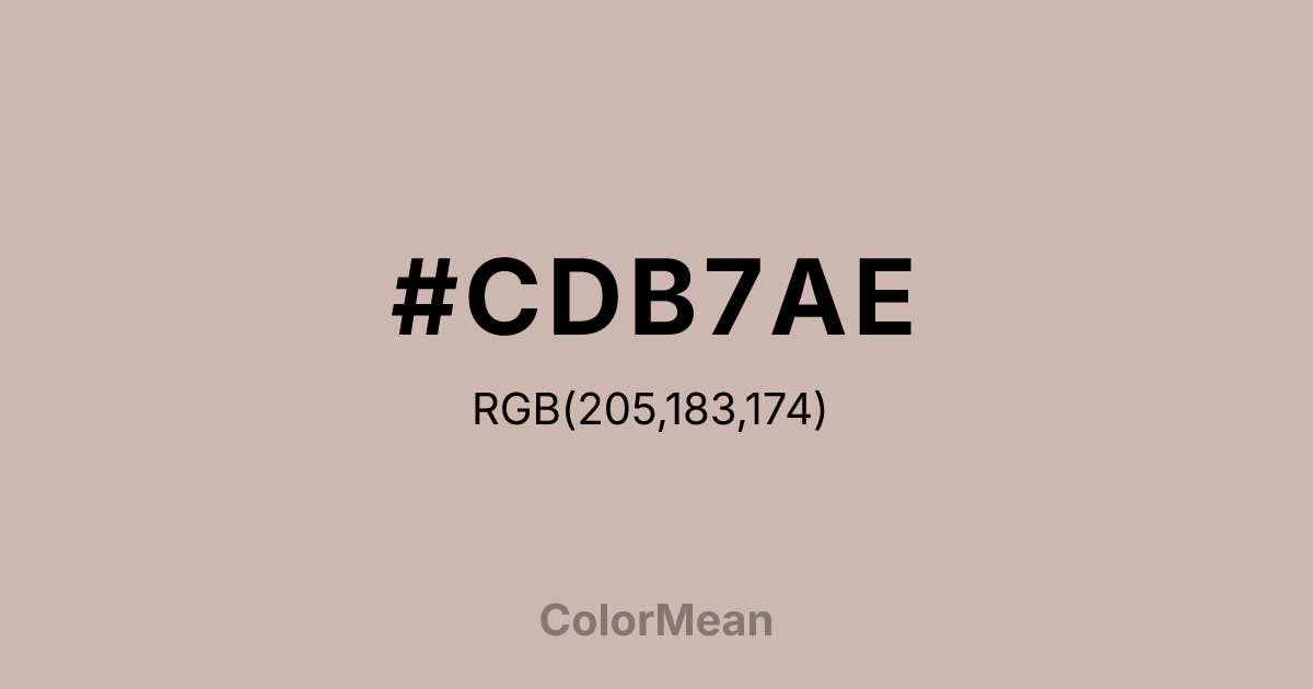 #CDB7AE color swatch