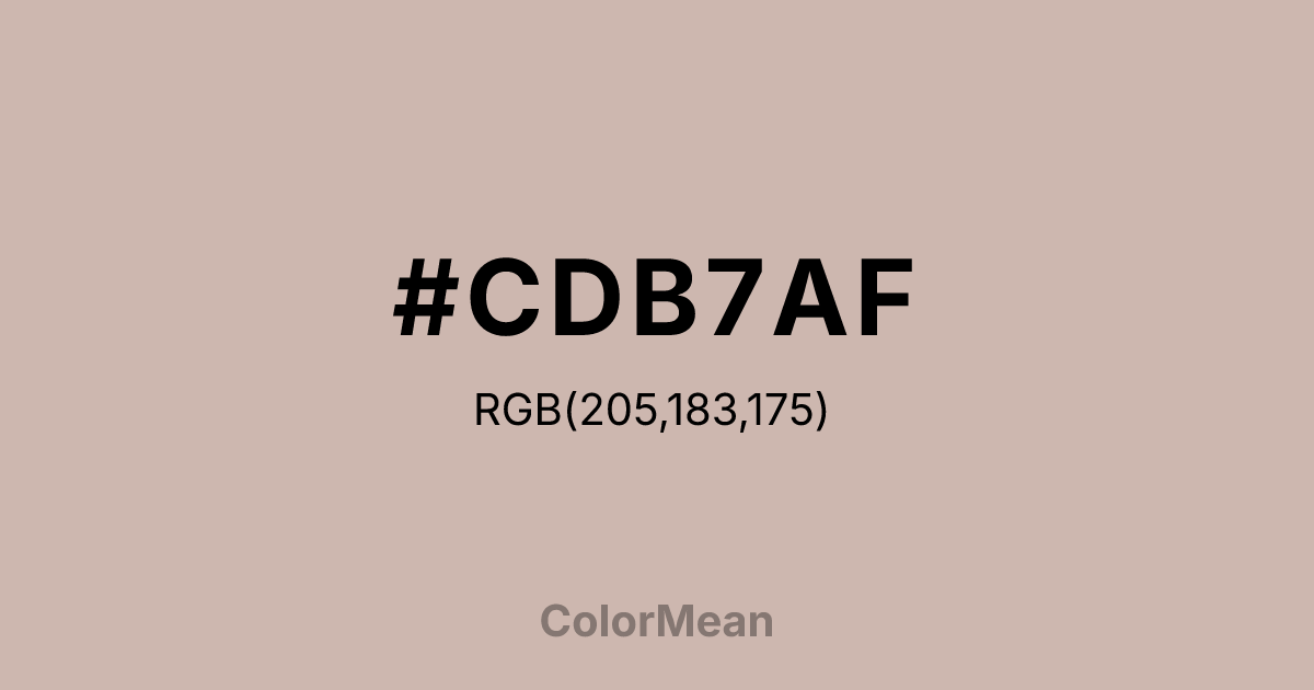 #CDB7AF color swatch