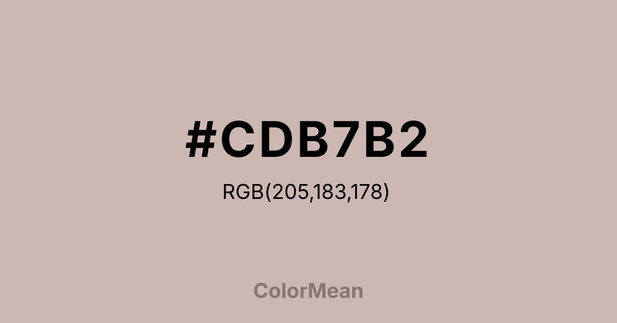 #CDB7B2 color swatch