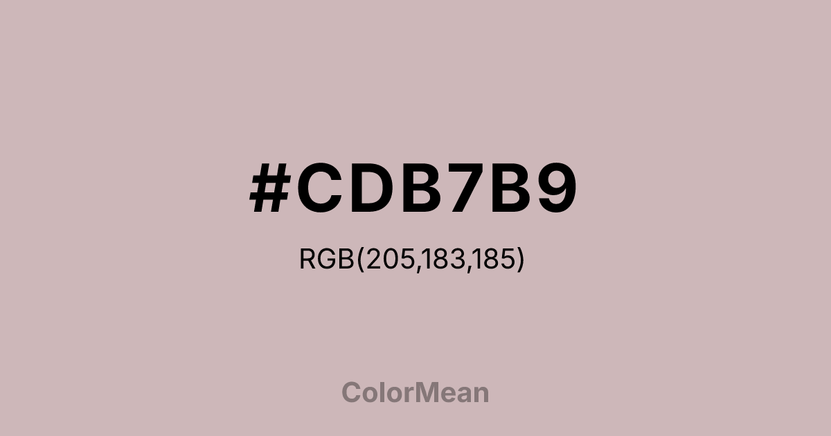 #CDB7B9 color swatch