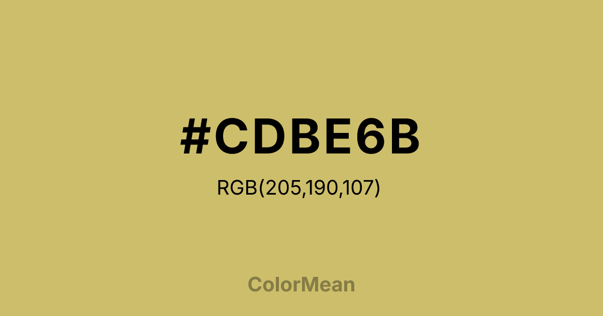#CDBE6B color swatch