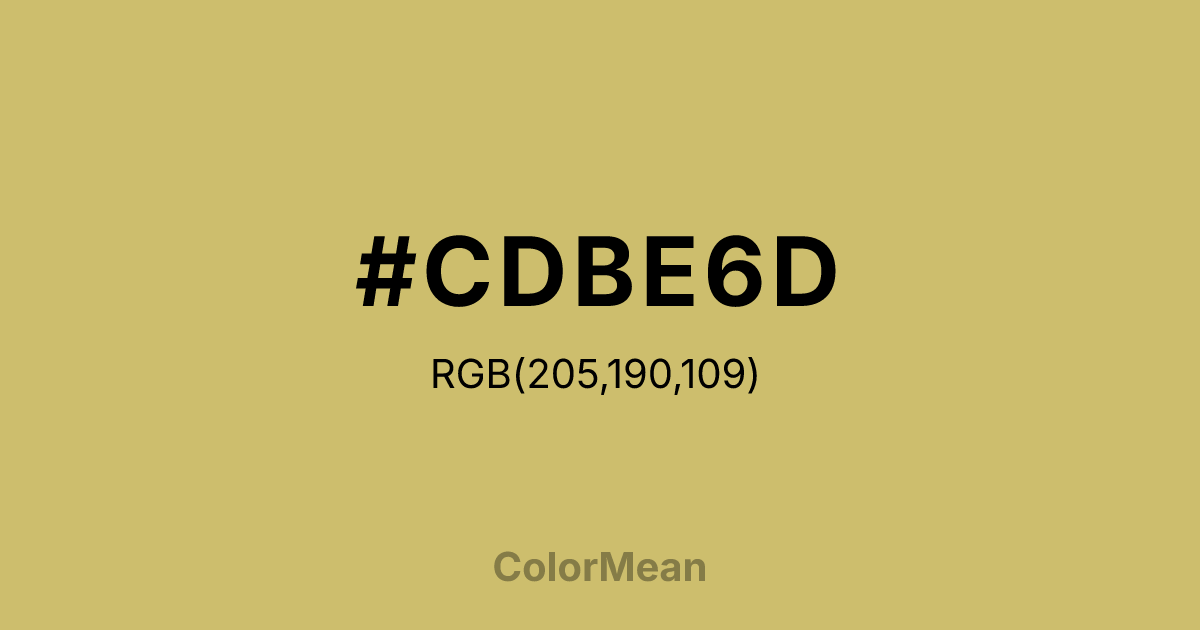 #CDBE6D color swatch