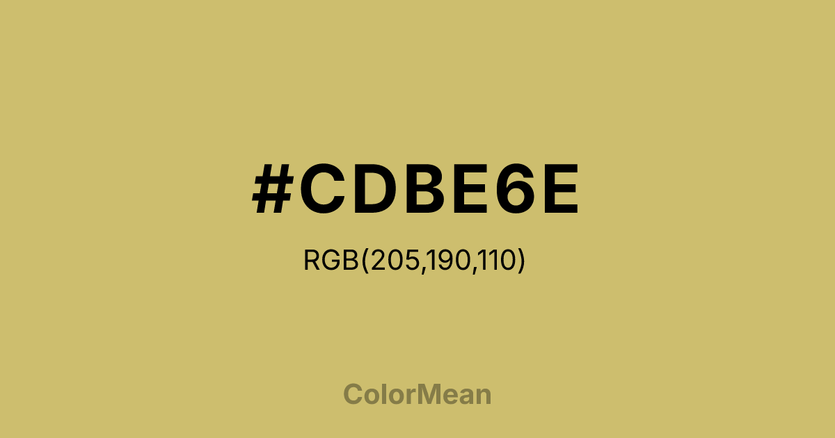 #CDBE6E color swatch