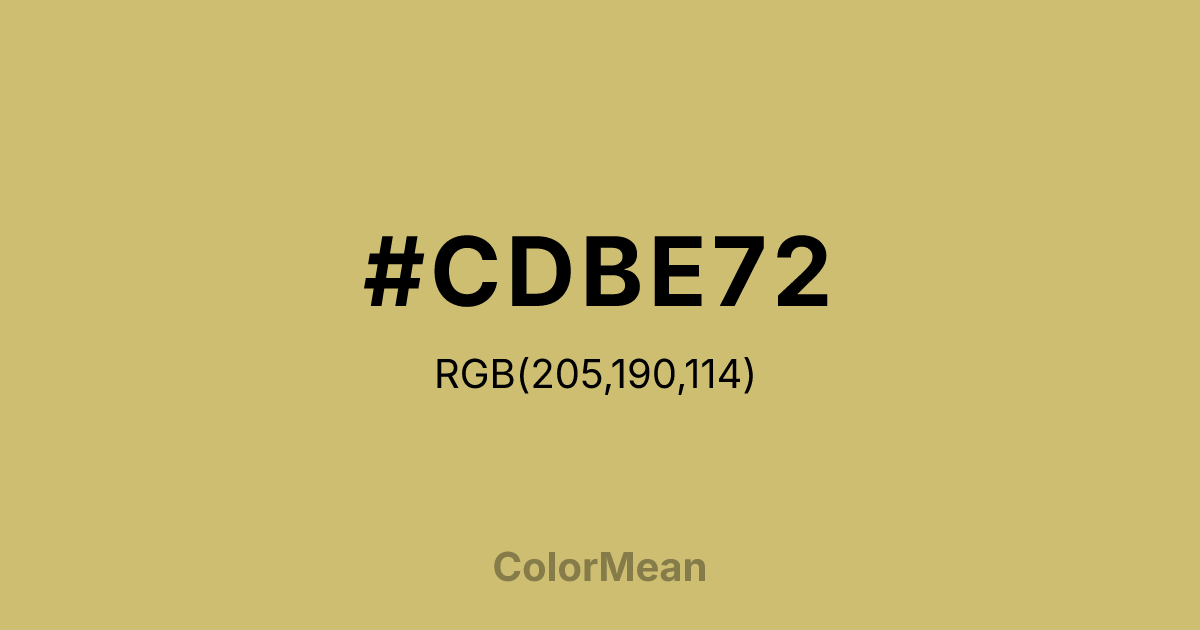 #CDBE72 color swatch