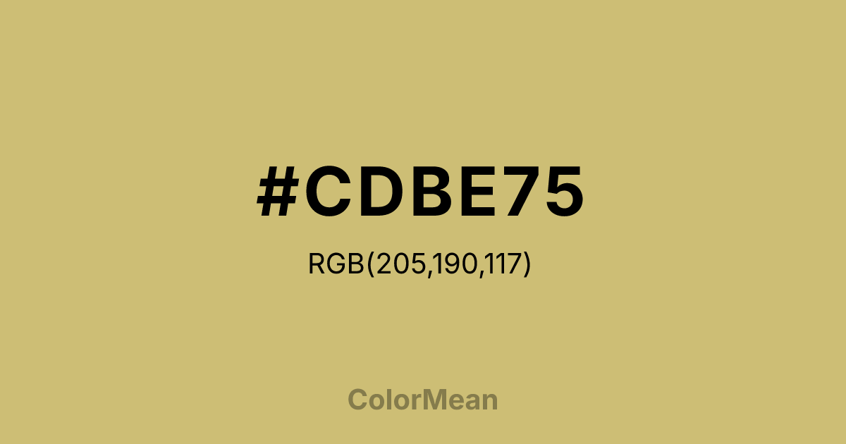 #CDBE75 color swatch