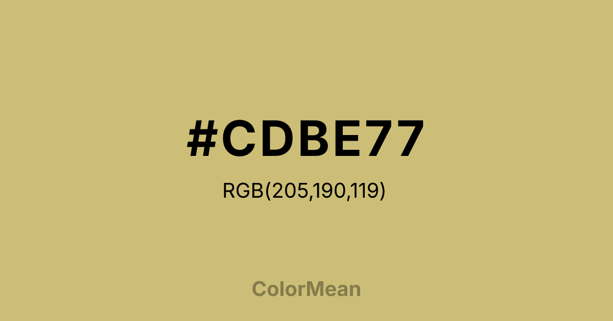#CDBE77 color swatch