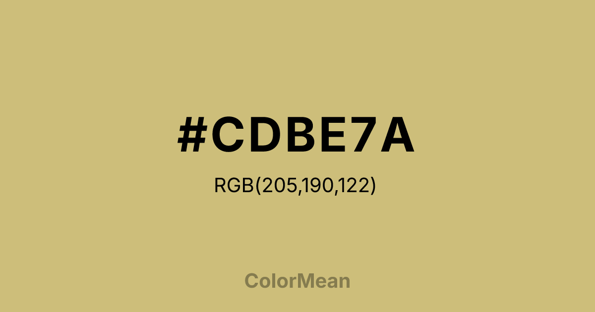 #CDBE7A color swatch