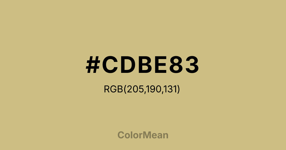 #CDBE83 color swatch