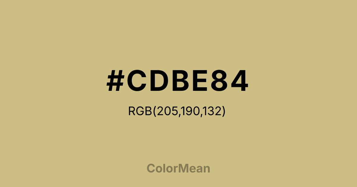 #CDBE84 color swatch