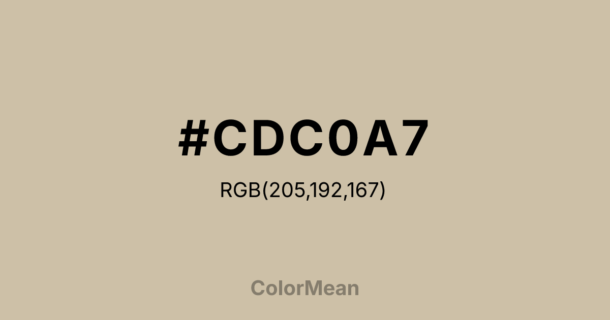 #CDC0A7 color swatch