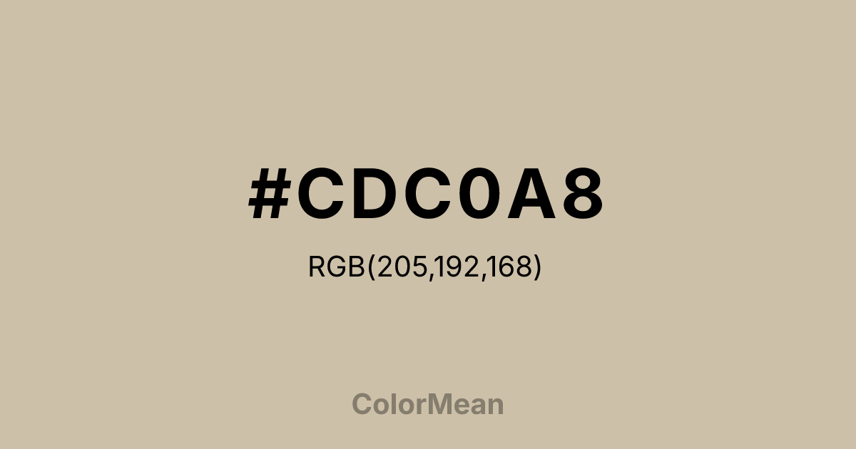 #CDC0A8 color swatch