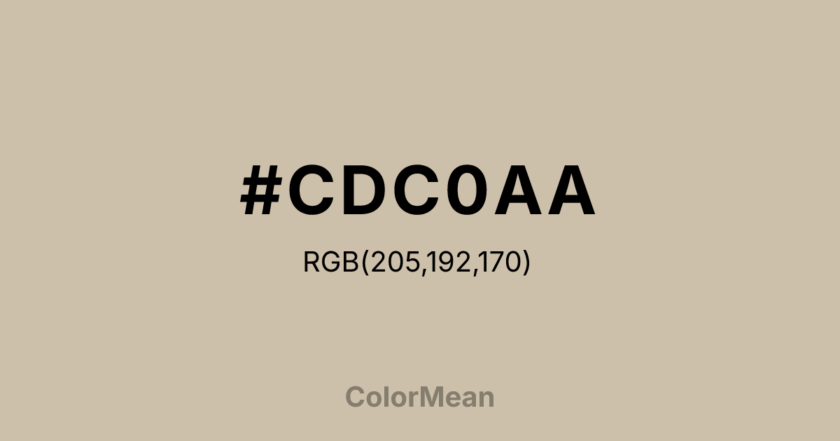 #CDC0AA color swatch