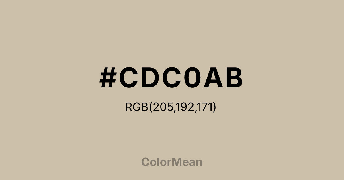 #CDC0AB color swatch