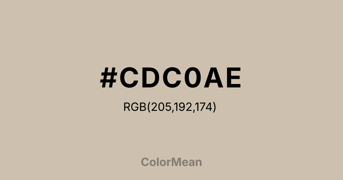 #CDC0AE color swatch