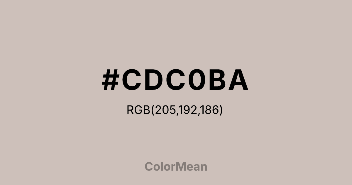 #CDC0BA color swatch