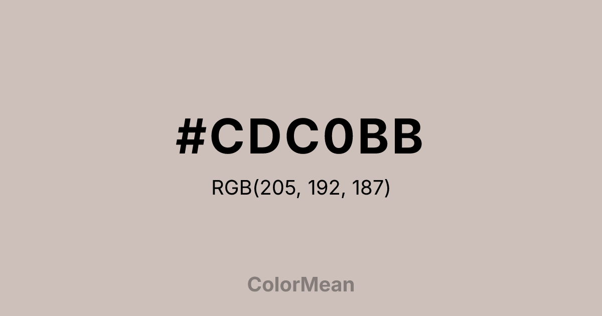 #CDC0BB color swatch