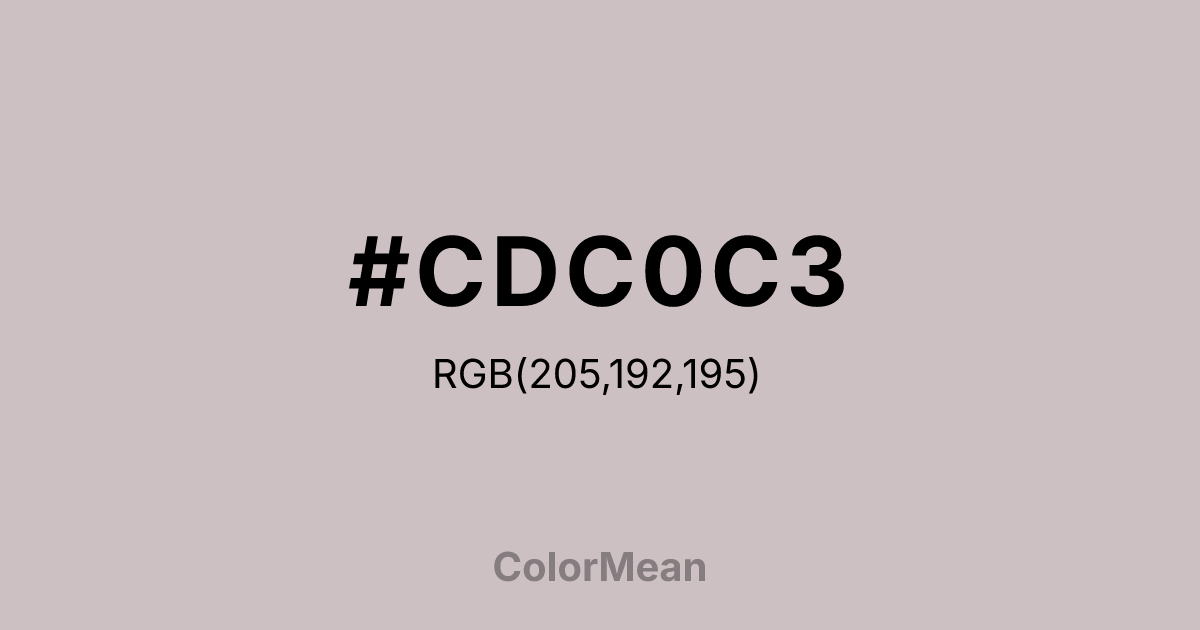 #CDC0C3 color swatch