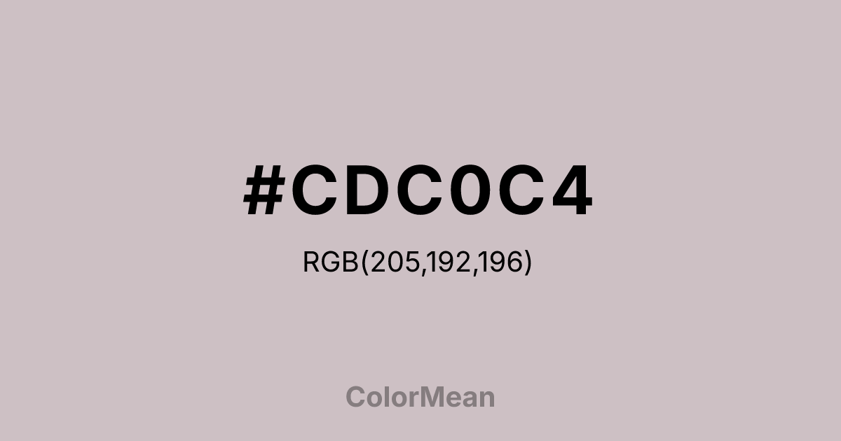 #CDC0C4 color swatch