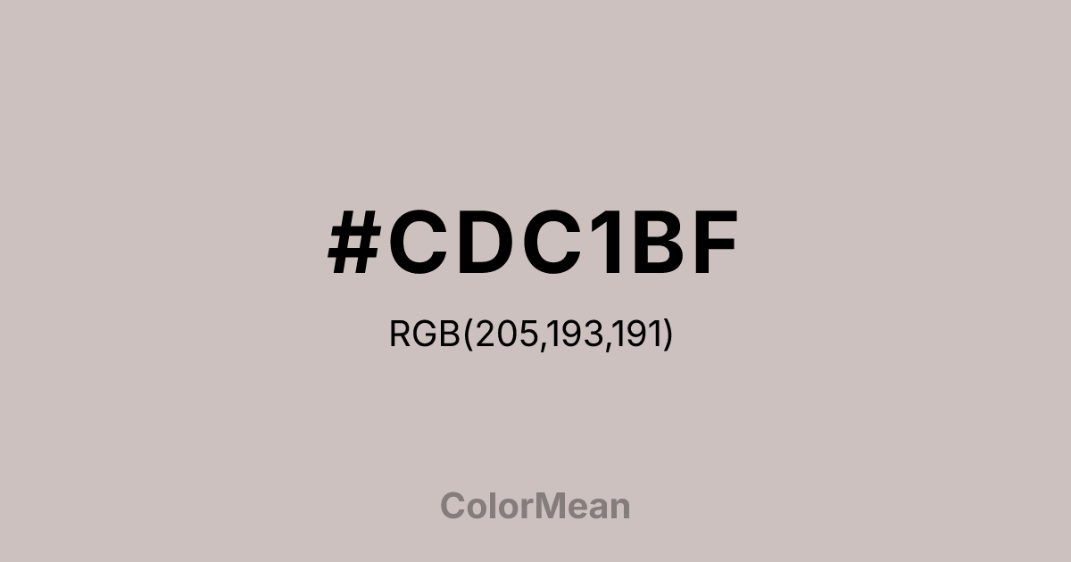 #CDC1BF color swatch