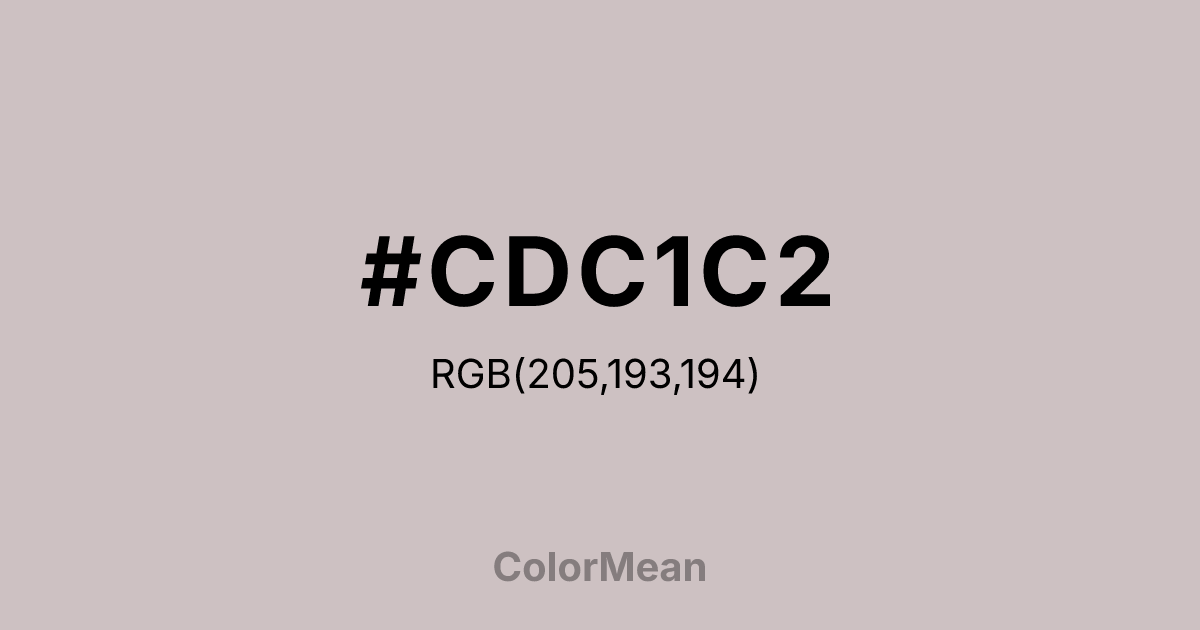 #CDC1C2 color swatch