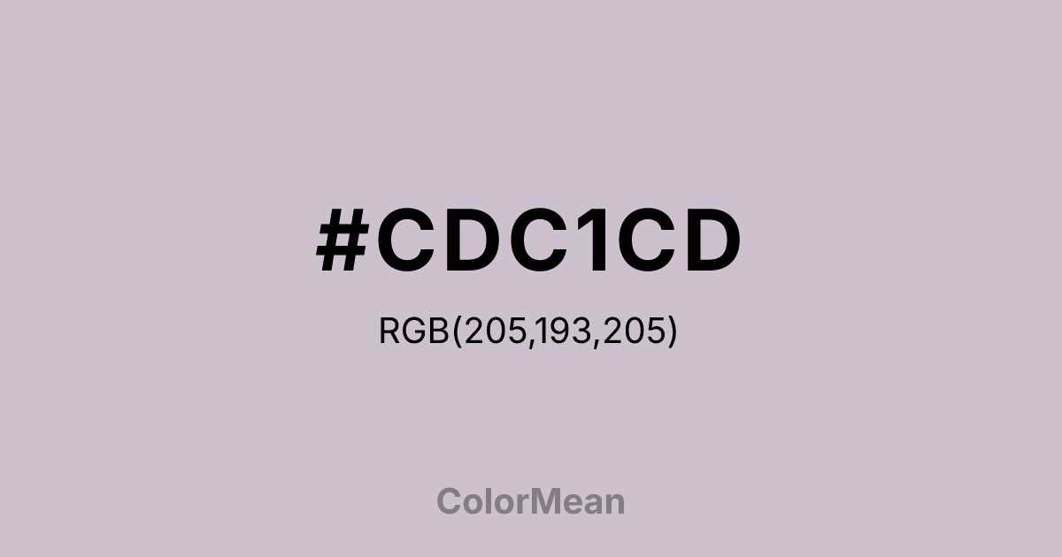 #CDC1CD color swatch