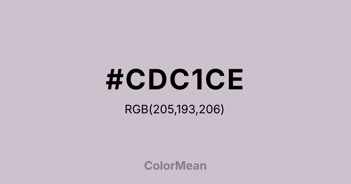 #CDC1CE color swatch