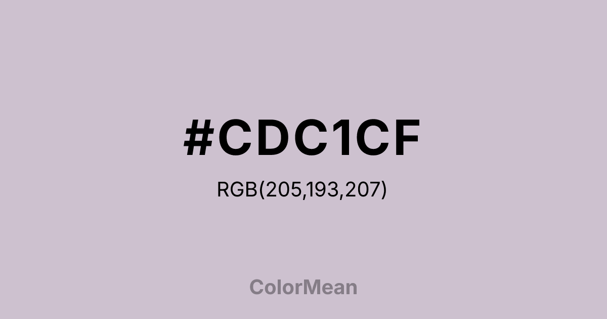 #CDC1CF color swatch