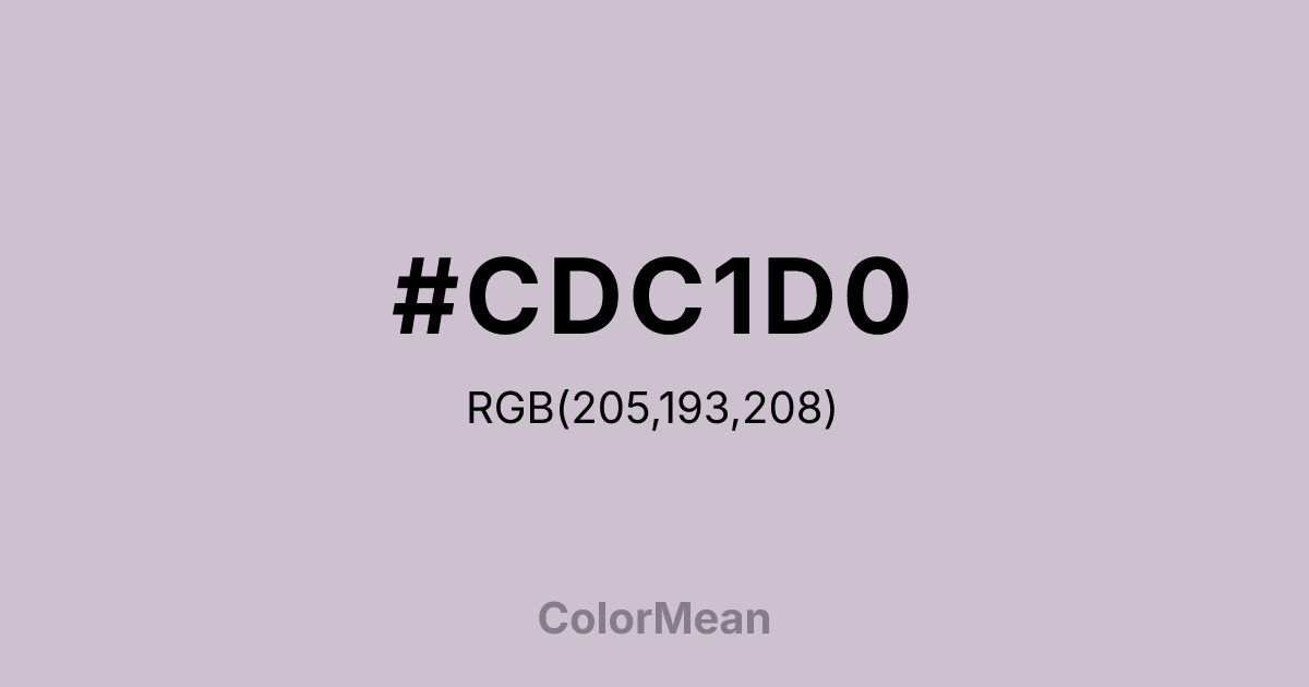 #CDC1D0 color swatch