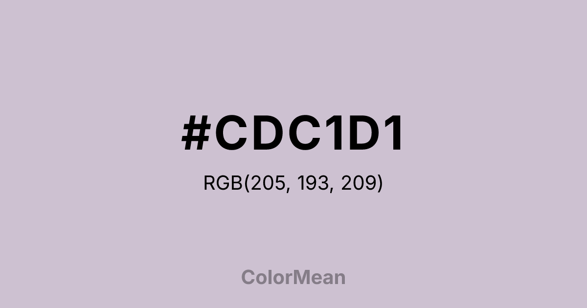 #CDC1D1 color swatch