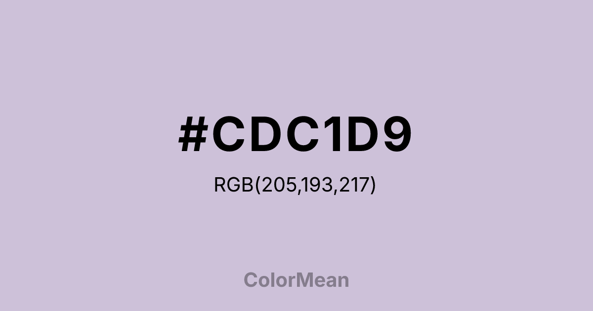 #CDC1D9 color swatch